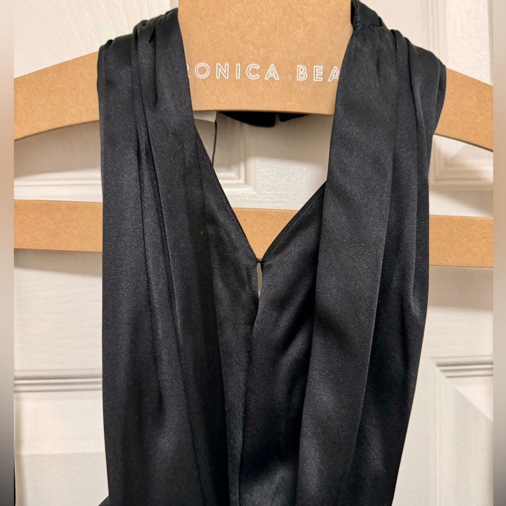 Veronica Beard Alberta Silk Evening Gown in Black🥂 - Picture 7 of 12